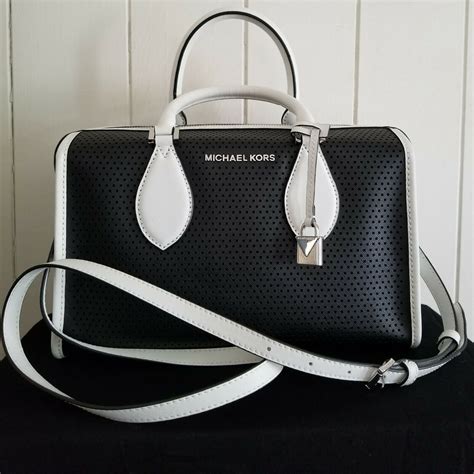 black and white checkerboard michael kors purse|black Michael Kors purse crossbody.